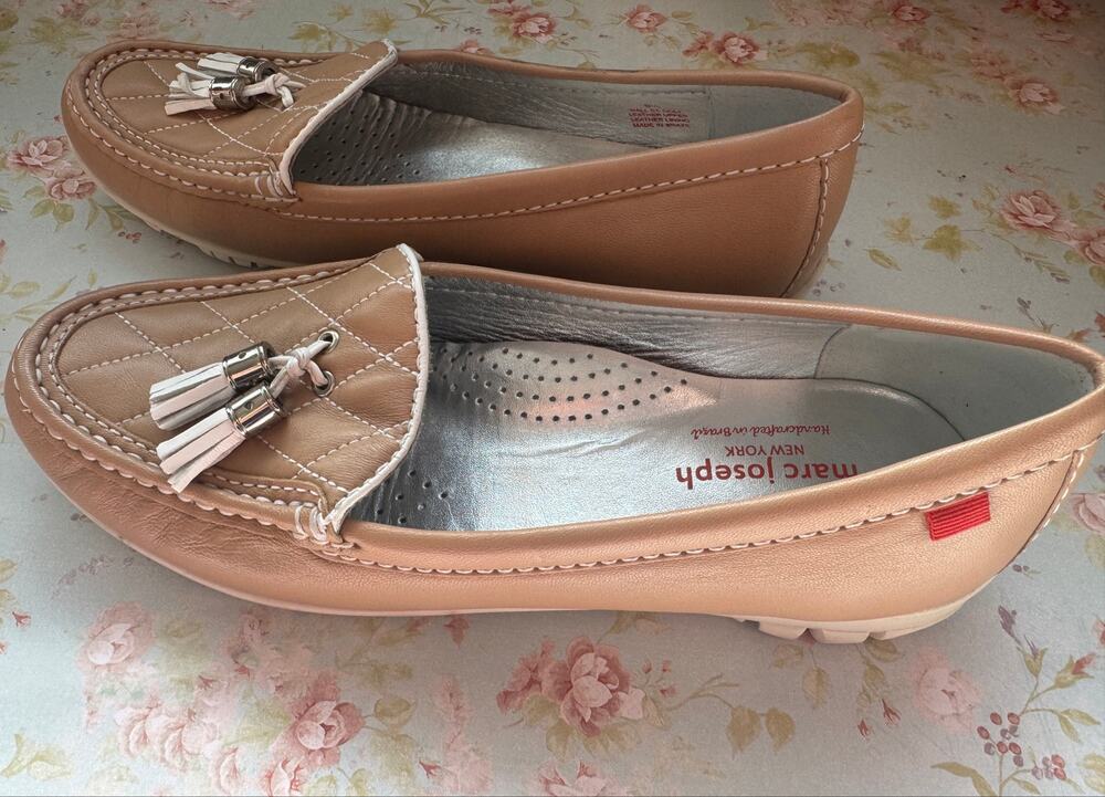 Marc Joseph New York Original Golf Moccasin Leather Tassel Loafers Tan 9X